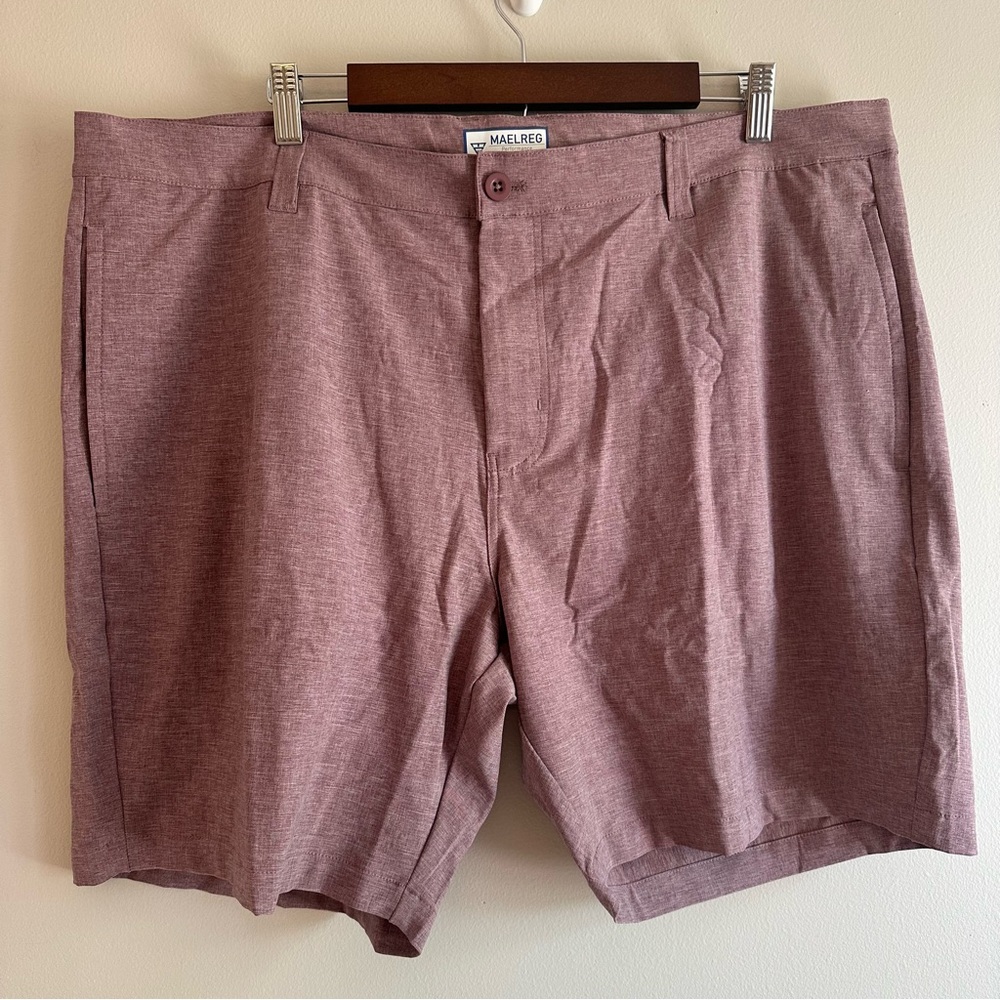 Maelreg Heather Performance Men’s Proflex Golf Shorts, Mauve, Size 40,‎ NWT